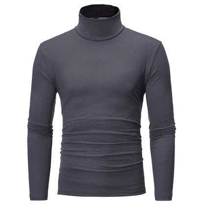 Thermal Underwear Tops Men Spring Clothes Thermal Shirt Autumn Men's Winter Tights High Neck Thin Slim Fit Long Sleeve T-shirt