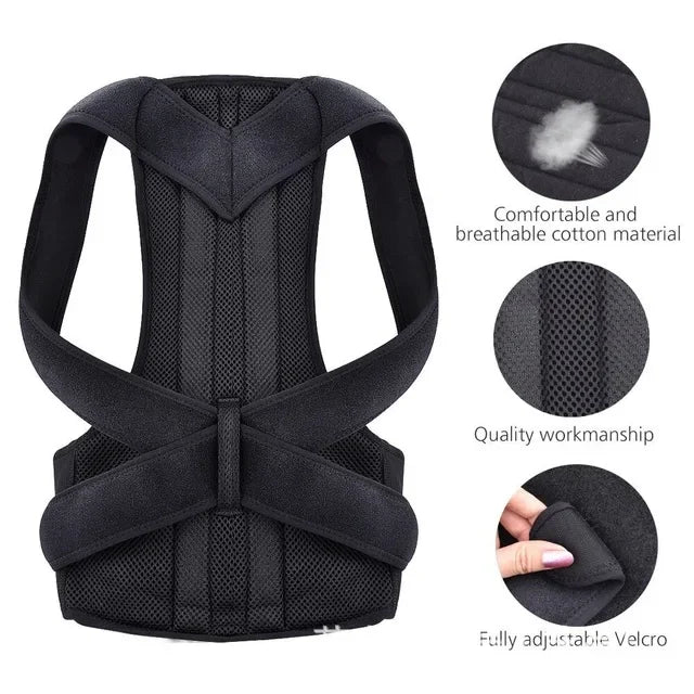 Back Support Posture Corrector Belt Adjustable Shoulder Clavicle Spine Support Belt Reshape Your Body Lumbar Brace Back Trainer