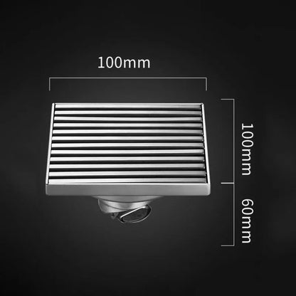 304 Stainless Steel Balcony Square Floor Drain Engineering Large Displacement Deodorant Floor Drain Outdoor Floor Drain