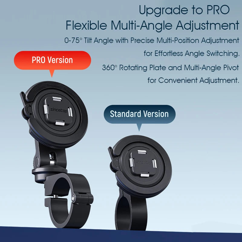 Magnetic Bike & Motorcycle Phone Mount - Universal Smartphone Holder with GPS Support, Secure Magnetic Attachment for Cycling