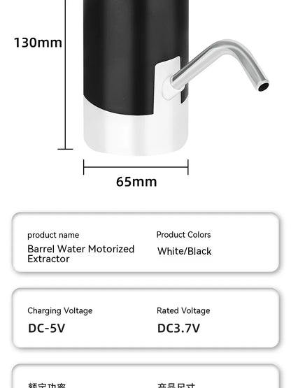 5 Gallon Water Bottle Dispenser USB Charging Automatic Drinking Water Pump Portable Electric Water Dispenser Water Bottle Switc