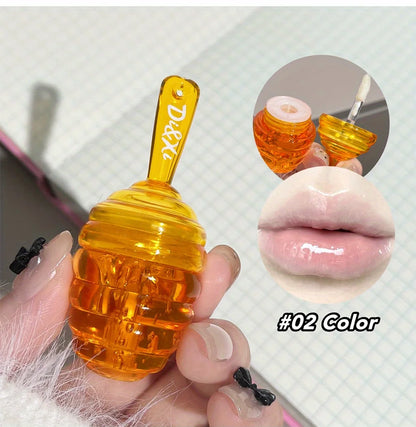 Small Honeypot Lip Oil Moisturizing and Fading Lip Pattern Water Lip Balm Dudu Lips
