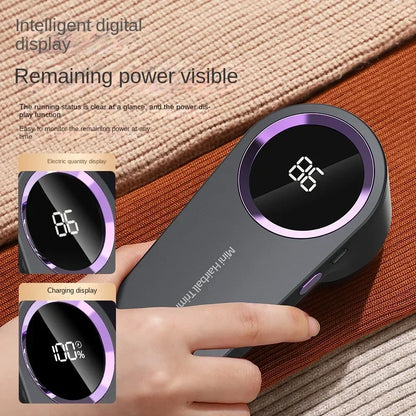 Lint Remover for Clothing Portable Electric Fuzz Pellet Remover LED Display Rechargeable for Clothes Fabric Shaver Fluff Remover
