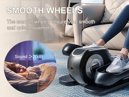 Under Desk Elliptical Machine, Ellipse Leg Exerciser W/Remote Control & 12 Adjustable Speeds, Quiet Elliptical Training