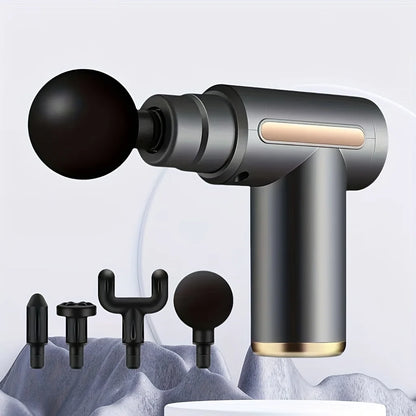 Portable Massage Gun,Muscle Relaxation Fascia Massager,6pcs Set Includes All Accessories,6 Adjustable Strength Levels,Ideal Gift