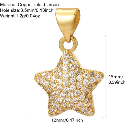 Cute Star Pendant Jewelry Production Supplies Bohemian Earrings Bracelet Necklace Keychain Accessories Resin Charm