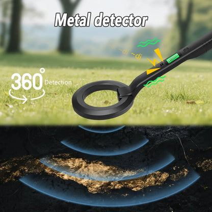 High Sensitivity Handheld Metal Detector with Alarm & Pinpoint Coil for Security/Industrial/Treasure Hunting