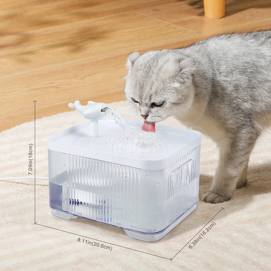 Cat&Dog Water Fountain Auto Filter Transparent Drinker USB Electric Mute Recirculate Filtering Large Capacity Water Dispenser
