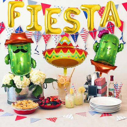 Mexican Party Decorative Balloons, Large Taco Party Decoration Balloon Set Mexican May 5Th Day Party