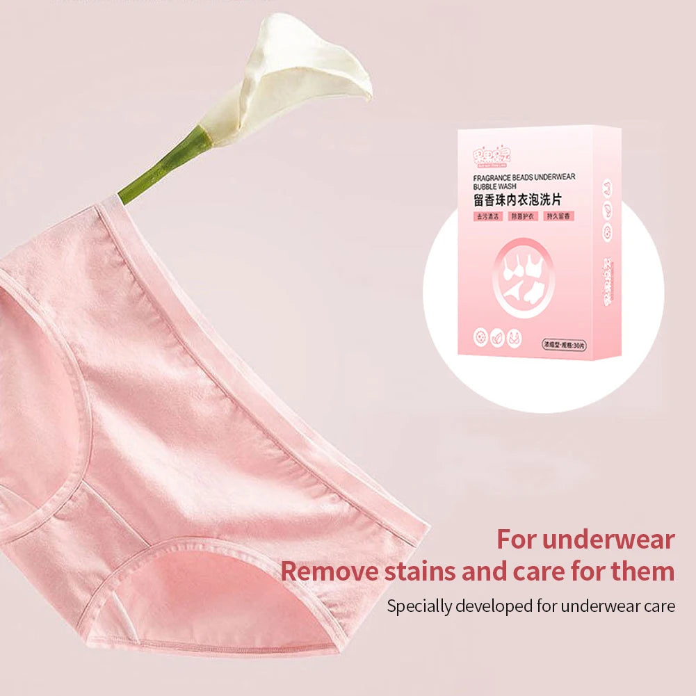 30PCS Laundry Detergent Sheets Easy Dissolve Laundry Tablets Strong Deep Cleaning Detergent Laundry Soap for Washing Machine