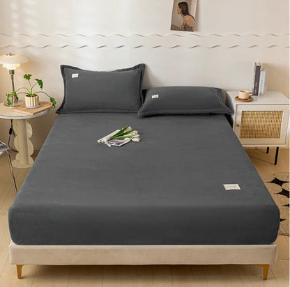 Velvet Thermal Mattress Cover, Plush Fabric Sheets For Winter, Bed Cover, Bed Sheets Set For Single Double King Queen Bed120x200