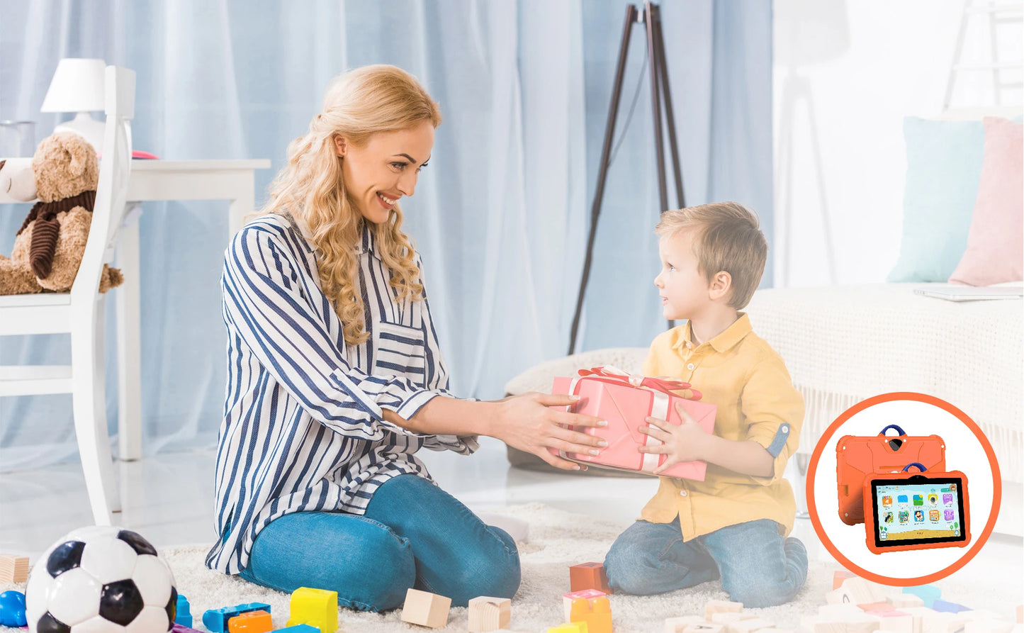 New 7 Inch 5G WiFi Tablet Pc for Children's best Gifts Android Kids Game Educational Learning Tablets Quad Core 4GB RAM 64GB ROM