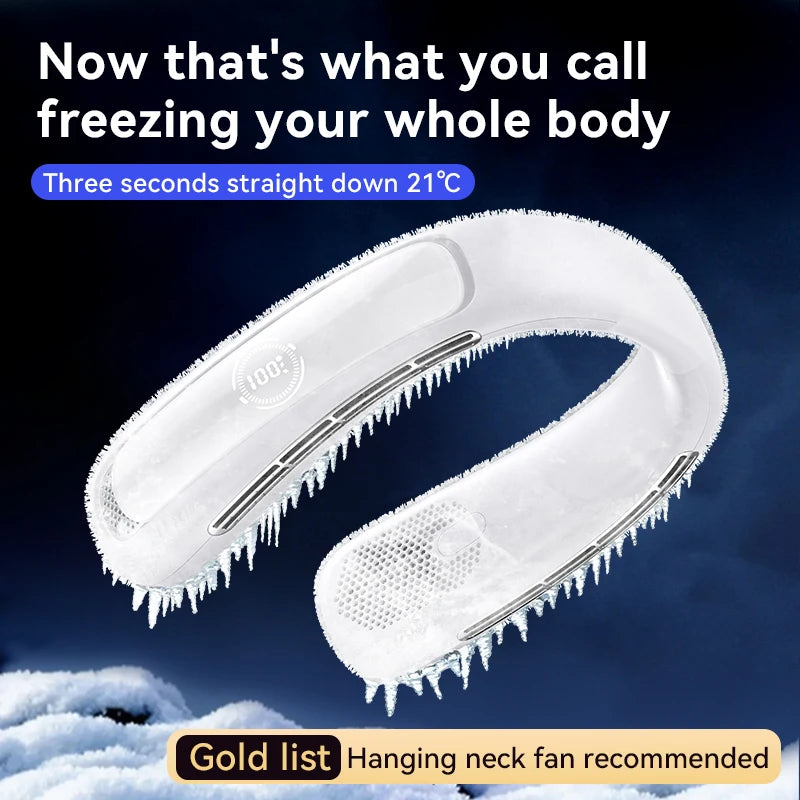 Xiaomi Portable Neck Fan Smart Digital Display Power Ventilador Rechargeable Outdoor Bladeless Silent Electric Neck Fan Cooler