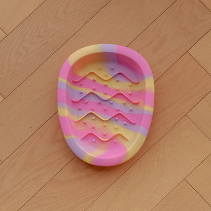 Slow Feeder Bowl for Dogs & Cats - Non-slip Silicone Pet Food Dish with Egg Design for Small Dogs & Kittens