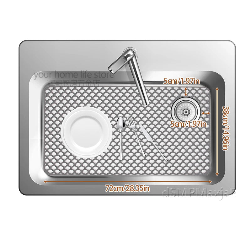 Sink Protectors for Kitchen Sink,Sink Mat,Grid Silicone Kitchen Sink Mat for Bottom of Stainless Steel Sink,Heat resistant mat