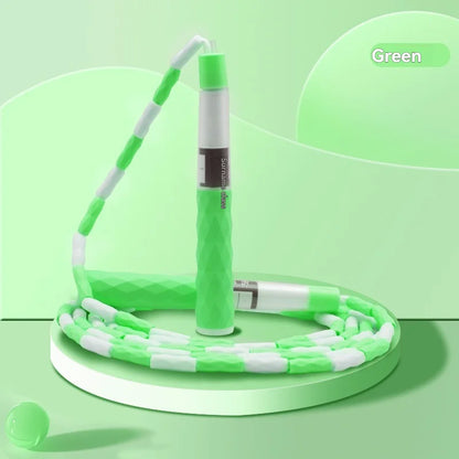 Wholesale adult and children's skipping ropes with colorful soft beads and bamboo nodes. Children's skipping ropes