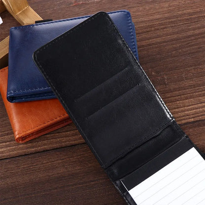 Stationery School Supplies Memo Pads Retro Leather Cover Small A7 Notebook Mini Notepad Pocket Planner Business Memos