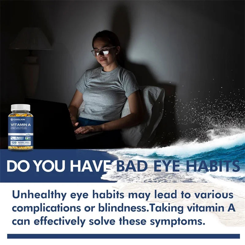 Vitamin A 10000 IU - Supports Eye and Skin Health and Boosts Immunity