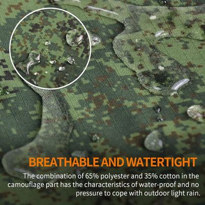 Tactical Uniform Combat Camo Russian Suits Training Team Airsoft Paintball Shirts Hunting Pants +Pads Mens Clothes Windproof