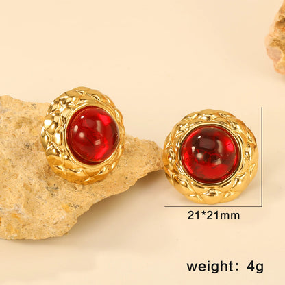 LUXUSTEEL Irregular Vitality Earrings Butterfly Women Stud Earrings Round Stainless Steel Female Ear ring Elegant Jewelry Gift