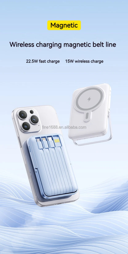 PD 20W Fast Charging 10000mAh Portable Phone Charger Power Station Power Bank Magnetic  Wireless Charger  Power bank