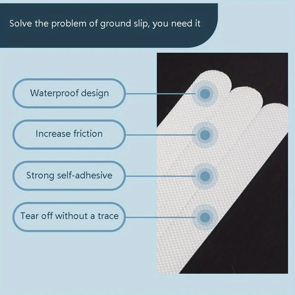 6/12/24/40 Pcs Anti Slip Strips Shower Stickers Colored Non Slip Bath Safety Strips for Bathtub Shower Stairs Floor