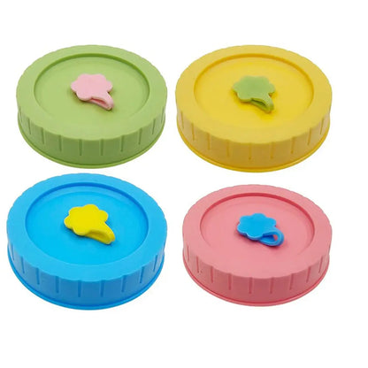 Universal Mason Jar Lids With Straw Hole 70mm Diameter Drinking Storage Cap Wide Mouth Leak Proof Kitchen Supplies