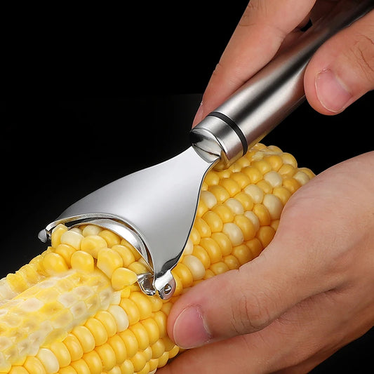 Stainless Steel Corn Peeler Stainless Steel Corn Stripper Corn Thresher Serrated Corn Cutter Kitchen Gadget Tool Fruit Vegetable