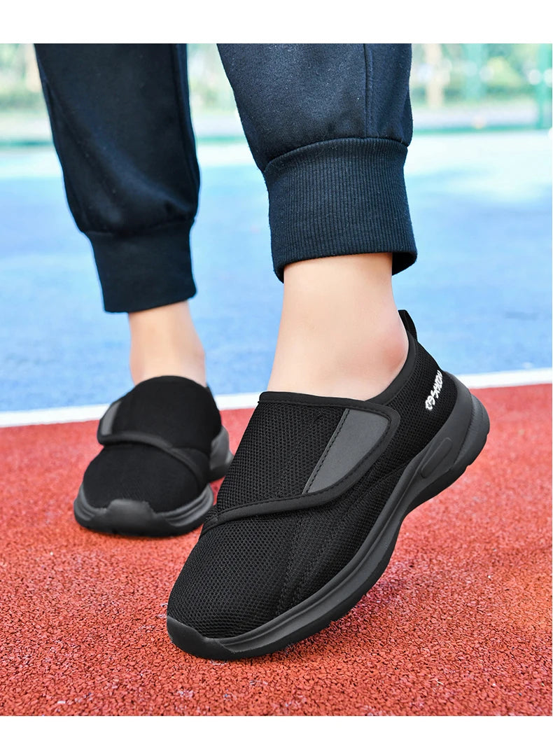 Diabetic Shoes for Men Wide Width Walking Shoes Slip-On Orthopedic Shoes for Swollen Feet Foot Pain Relief Cushion Sneakers
