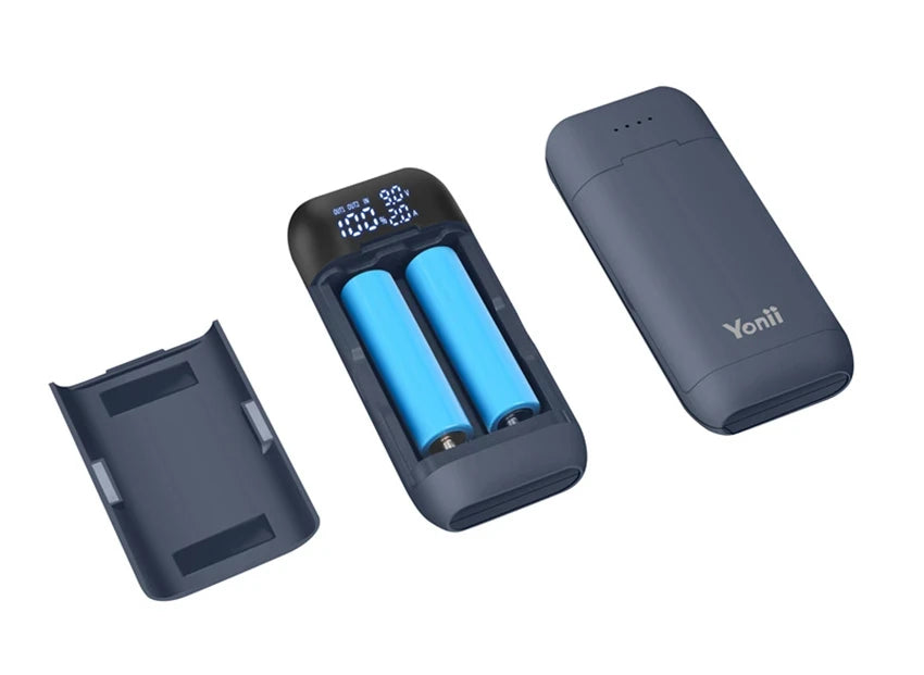 Battery Charger Case 18650 21700 20700 Rechargable Lithium Li-ion Batteries DIY Power Bank Portable Charger QC3.0 Fast Charging