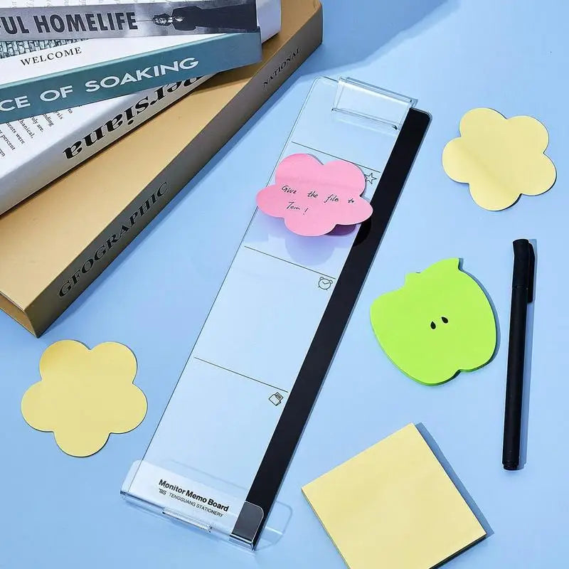 1pc Computer Monitor Memo Board Computer Message Board Office Supplies Computer Note Clip Home Office Desk Accessories Decor