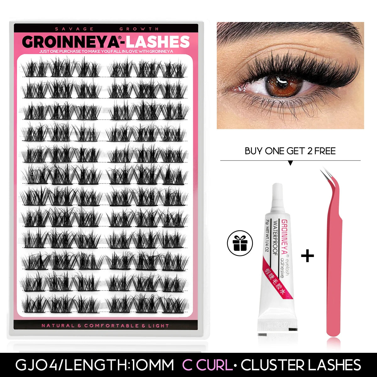 Diy Lash Extension Kit Cluster Eyelash Extension Kit Individual Lashes Kit Lash Bond and Seal Lash Glue and Lash Tweezers Makeup