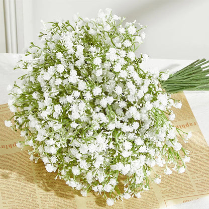 30PCS Artificial Flowers Babys Breath Bouquet Plastic Gypsophila Fake Flower for Wedding Centerpieces Party Home Room Decoration