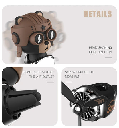 DIY perfume Odorless ornament plane pilot bear car air fresheners decorations accessories aroma vent clip fragrance diffuser men