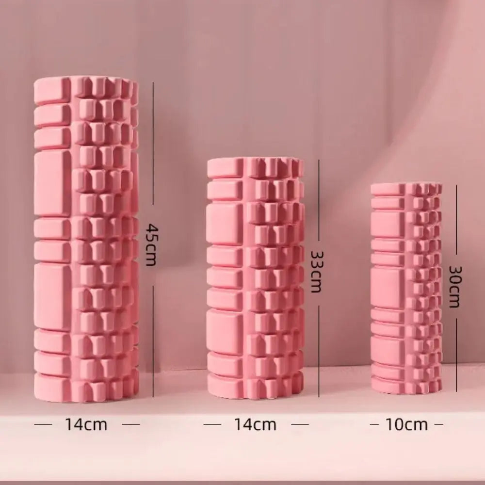 EVA Foam Yoga Foam Massage Roller High Density Gym Tool Yoga Pilates Foam Roller Pink Stable Fitness Yoga Column Sports Supplies