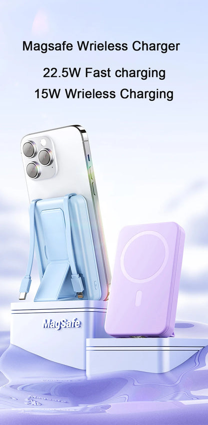 Magnetic Power Bank 20000mAh Magsafe 15W Wireless Charger Portable Auxiliary Battery 22.5W fast charging powerbank for all phone