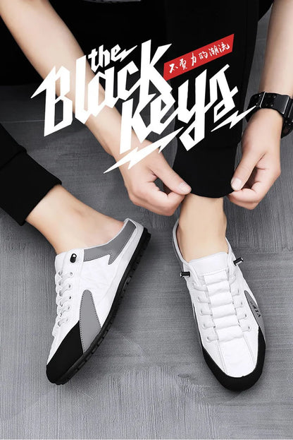 Half Slipper for Men Classic Summer Casual Shoes Men's Flat Shoe Slippers Concise Men Sneakers