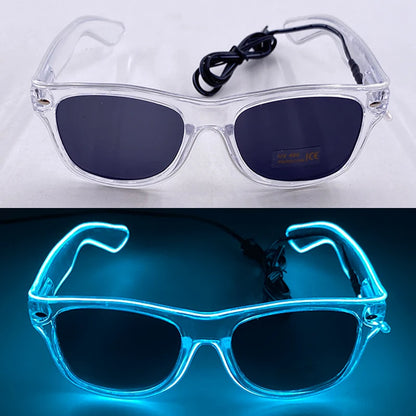Light Up LED Glasses 5 Colors Heart Shape Glow Glasses Glow in The Dark Party Supplies Neon Party Favors for Kids Adults