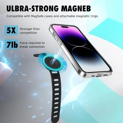 Double Sided Magnetic Phone Mount for Wrist Secure Hands Free Bracket Running Jogging Gym Fitness Driving Car Live Video Vlog