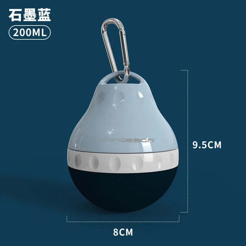 200ml Dog Travel Water Bottle Detachable Bowl Leak Proof Portable Food Feeder Small Dog Cat Supplies for Walking Hiking Travel