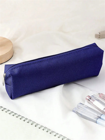 Simple Pencil Case School Supplies Pencil Cases Estuche Escolar Solid Color School Stationery Kalemlik Trousse Pencil Pouch-LJX