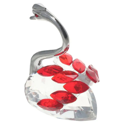 Beautiful Glass Home Decoration, Cute Swan Statue, Home Decoration, Dining Table Family Collection Gift, Home Crystal Decoration