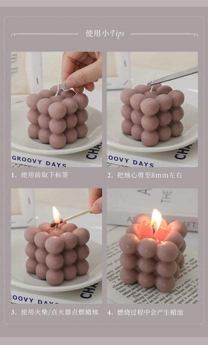 Peony Scented Candles, Handmade DIY Mini Floral Candles for Valentine's Day Gifts