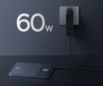Baseus Power Bank 65W 12000mAh PD Fast Charging Digital Remaining Battery for iPhone 16 Pro Max Huawei Sumsang Notebooks Laptops