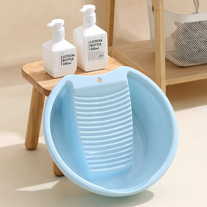 Washboard Basin Convenient Non Slip Plastic Washboard Washing Clothes Laundry Basin for Clothes T Shirts Blouses Socks Hand Wash