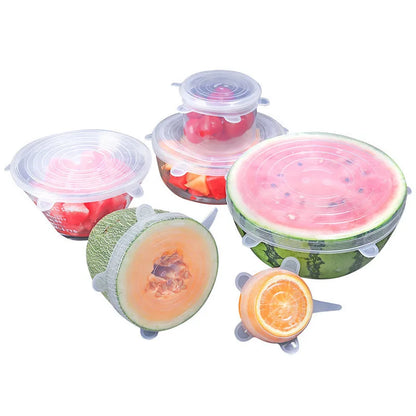 Silicone Cover Stretch Lids Reusable Airtight Food Wrap Covers Keeping Fresh Seal Bowl Stretchy Wrap Cover Kitchen Cookware