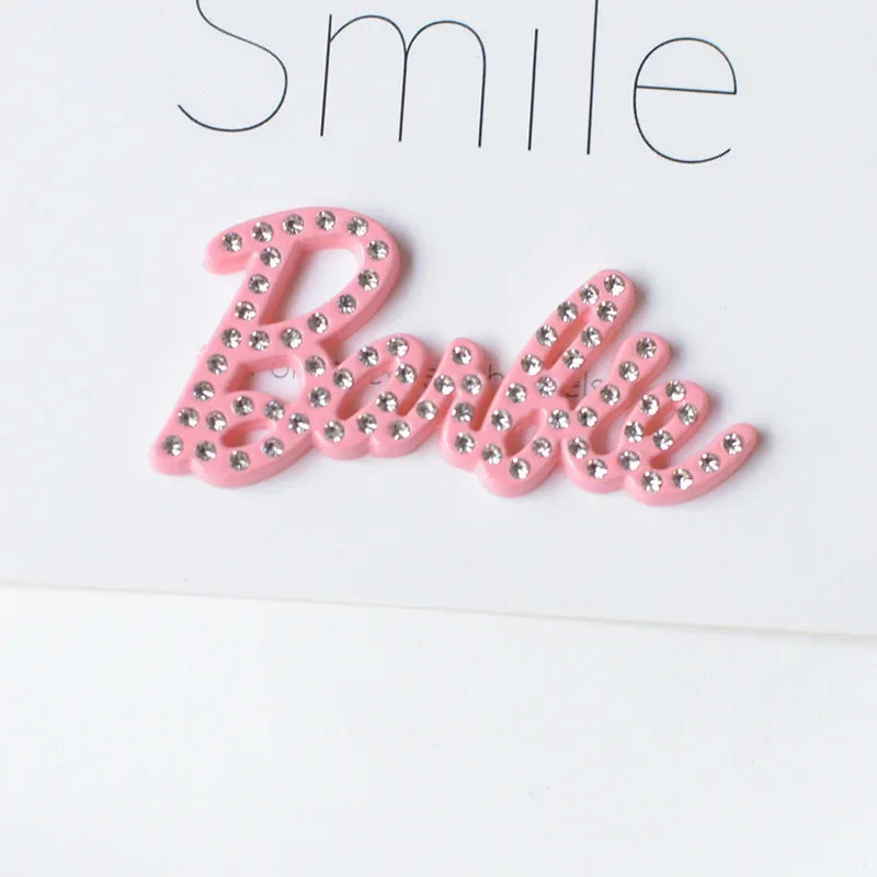 5pcs Cute Pink Series Cartoon Resin Flatback Cabochons for Diy Jewelry Making Handmade Crafts Materials