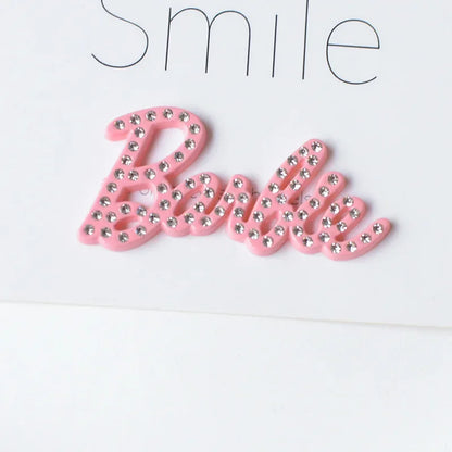 5pcs Cute Pink Series Cartoon Resin Flatback Cabochons for Diy Jewelry Making Handmade Crafts Materials