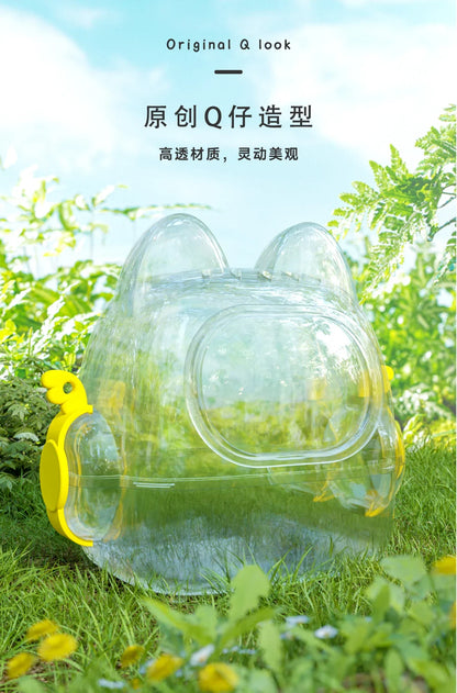 Labubu Doll Mini Sofa with Storage Bag Kawaii 17cm V1 V2 Labubu Transparent Crossbody Bag Cute Plush Doll Accessories Toy Gifts