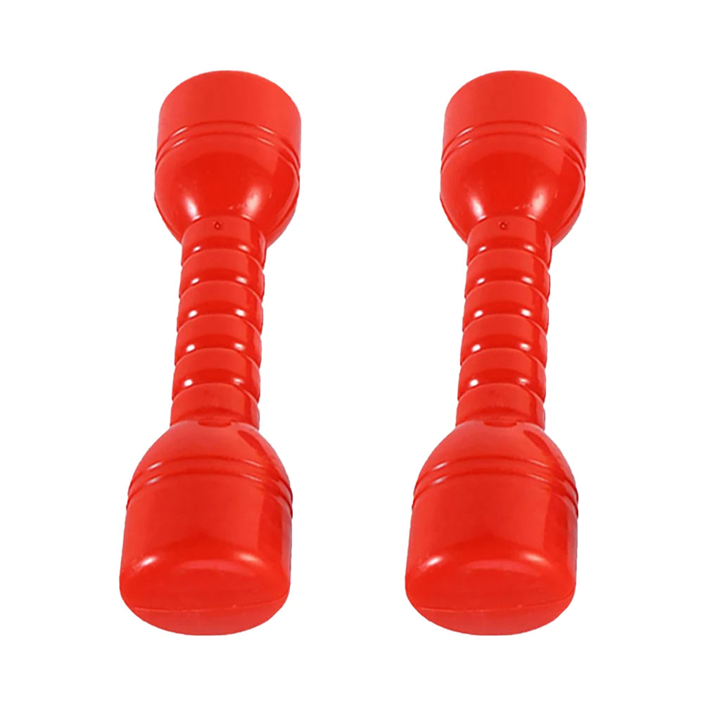 2Pcs Plastic Dumbbells Children'S Sports Fitness Dumbbells Fitness Equipment Children Dumbbell Toddler Toys Fitness kids Barbell